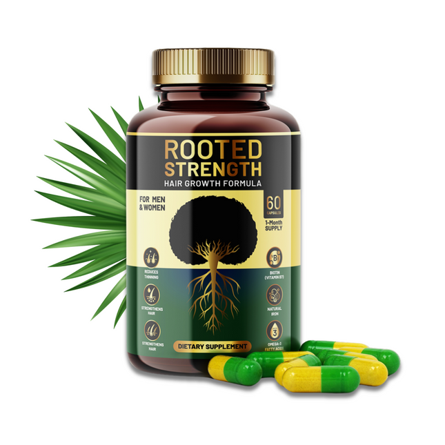 Rooted Strength Hair Growth Vitamins – Hair Vitamins for Black Women & Men