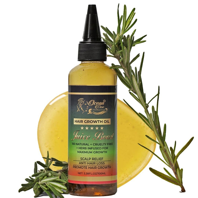 OCEAN VIEW DEEP WAVES POMADE Juice Boost- Hair Growth Oil & Scalp Serum – with Batana Oil, Rosemary & Castor – Argan, Vitamin E, Aloe Vera, Coconut – For Thinning Hair, 100ml