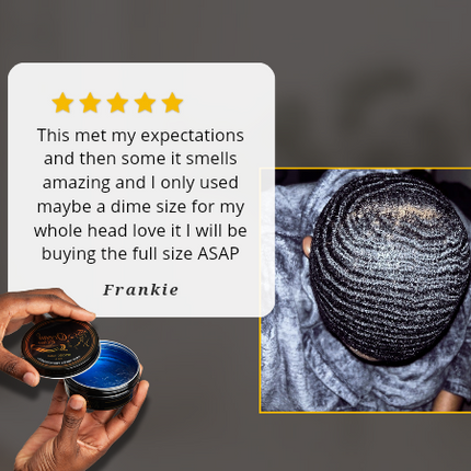 OCEAN VIEW DEEP WAVES POMADE- Water-Based Hair Cream for 360 Wave Training and Wolfing- Silky Smooth Application and Styling, Strong Hold, Easy Wash- Waver and Barber Accessories - 4oz Tin Can